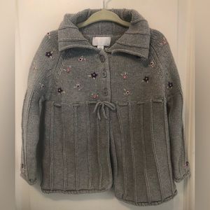 Three Hearts by Trixxi Girls Toddler Knitted Sweater Jacket Like New Size 2T